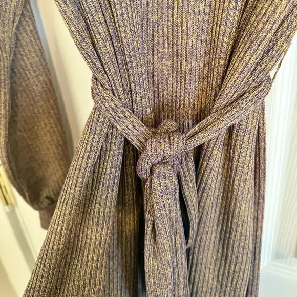 ASOS CURVE Metallic Midi Sweater Dress in Purple and Gold- Like New Condition - Picture 3 of 5